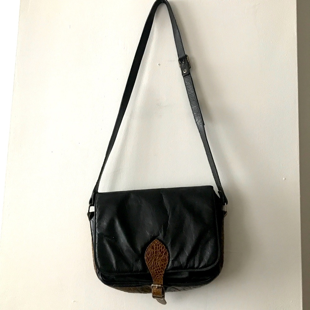 Vintage Leather Saddle Bag